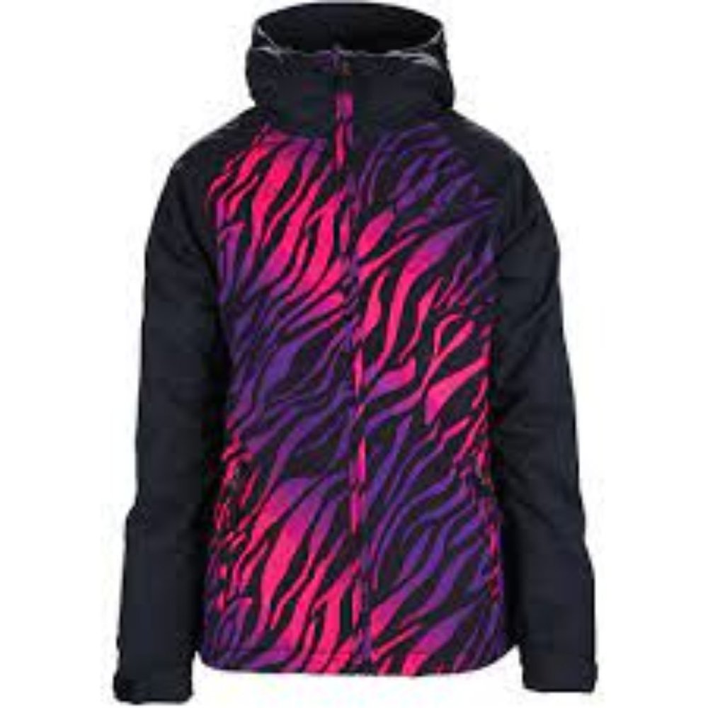 [New] 686 (M) Mannual Vamp Insulated Black/Pink/Purple Flame Snowboard Jacket